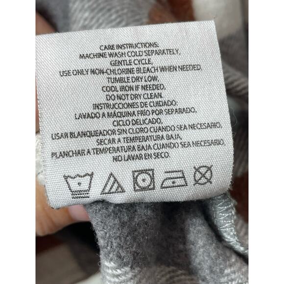 HFX Womens Shacket Flannel Plaid Jacket Pockets Large Oversized Fall Colors Snap - Picture 6 of 6